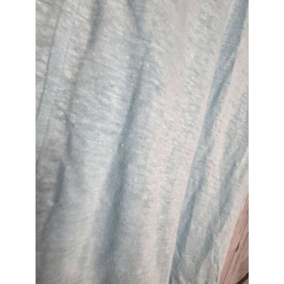 J. Jill Love Linen Slub Knit Oversized 100% Linen Tee T-Shirt Scalloped Sleeve D - Picture 8 of 8